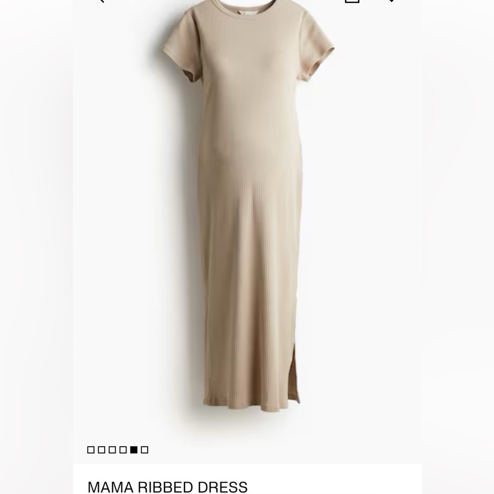 Ribbed H&M Maternity Midi Dress